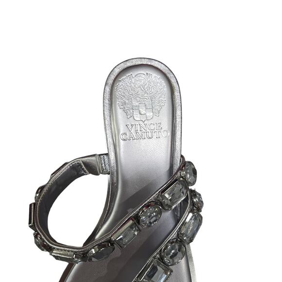 Vince Camuto Metallic Steel Jeweled Sandal - New in Box - Picture 5 of 7